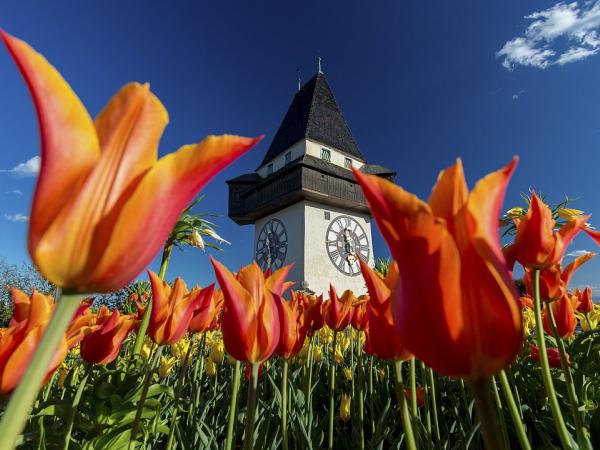 Clock tower in Graz