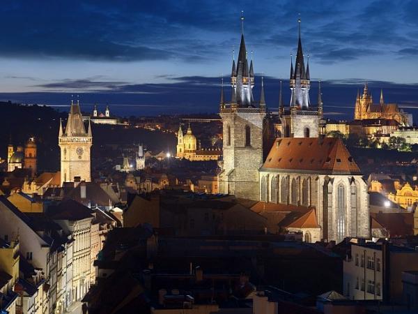 Prague at night