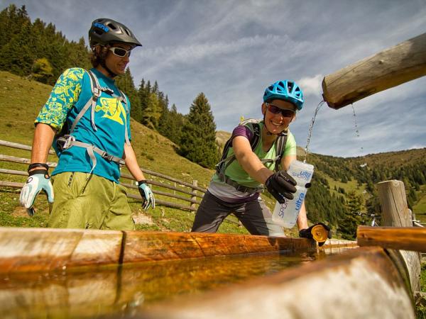 short break and refreshment for cyclists