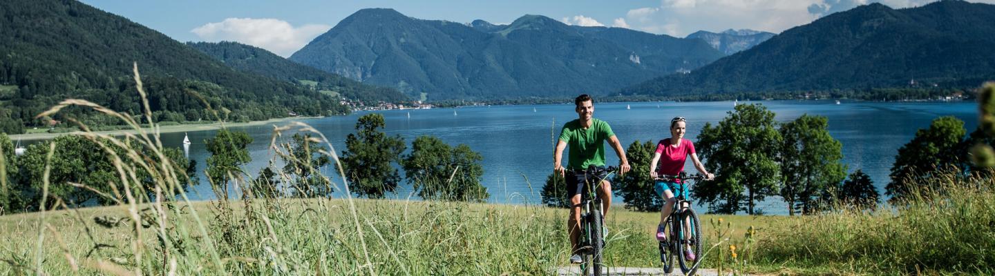 Cycling along Lake Tegernsee