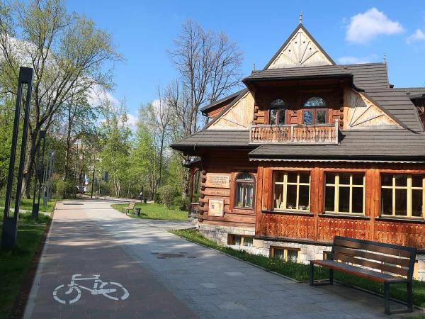 Wooden house in the village of Poronin