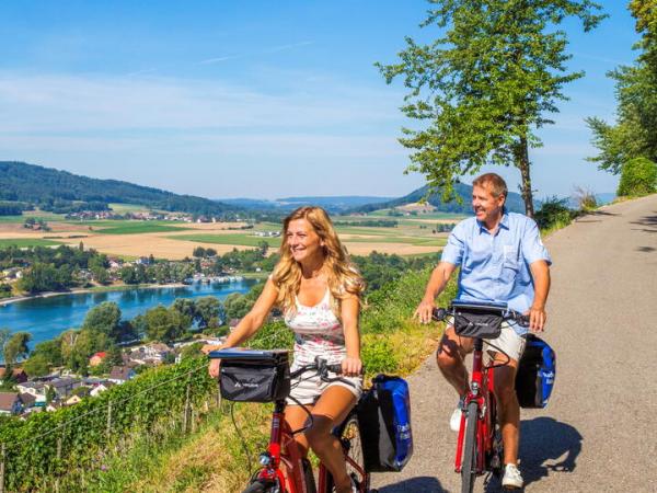 Cyclists in Stein am Rhein