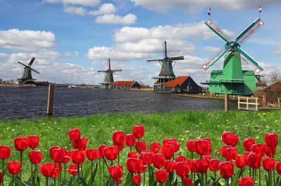 Windmills in Netherlands, Zaanse Schans