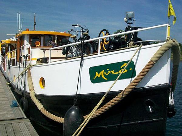 with bike and boat in Belgium