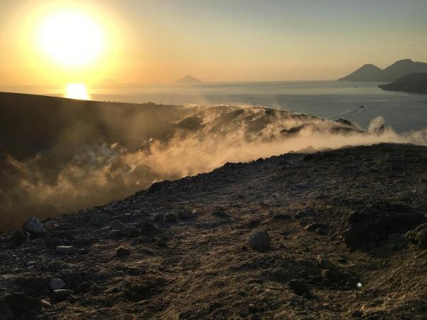 Evening sun on Vulcano island