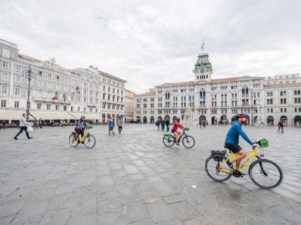 Radfahrer in Triest