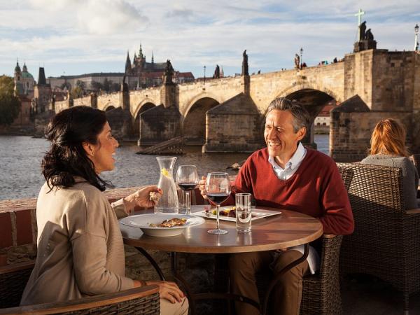 Prague at the Charles bridge