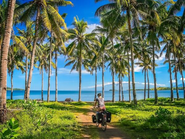 Cyclist in Sumbawa