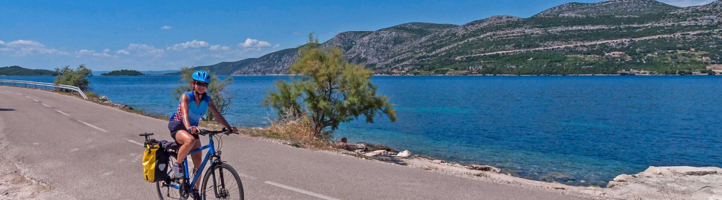 Cyclist at Korcula