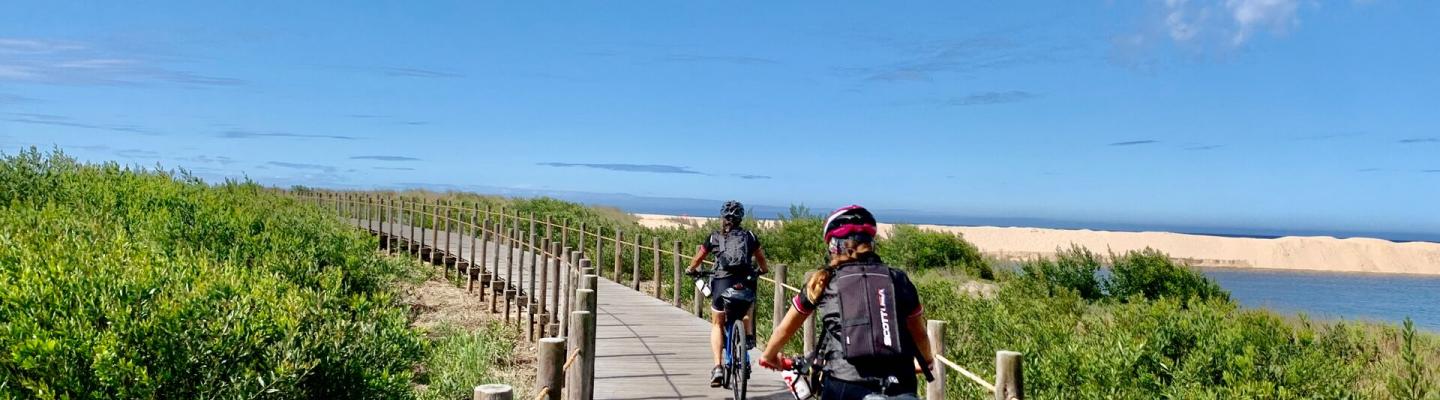 Cycling at the beach