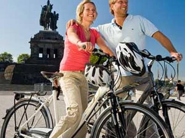 cyclists in Coblenz