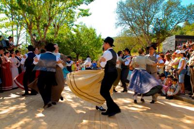 cultural dance on a market