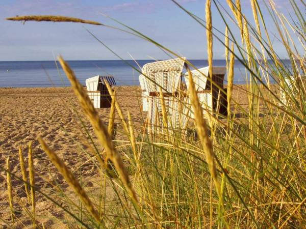 Strandkoerbe am Meer