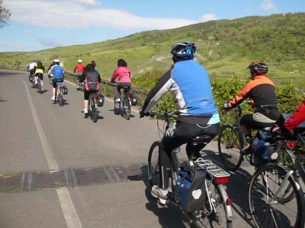 Radfahrer auf Sizilien