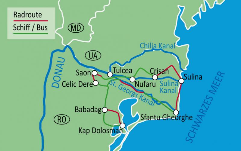 map Natural Paradise Danube Delta by Bike + Boat