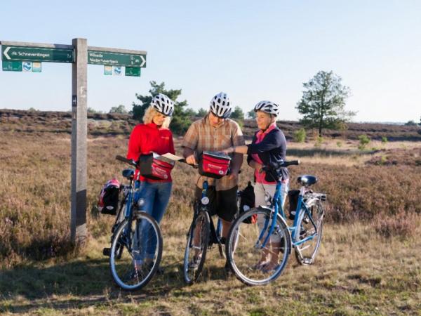 cyclists at the Lneburg Heath at a crossing