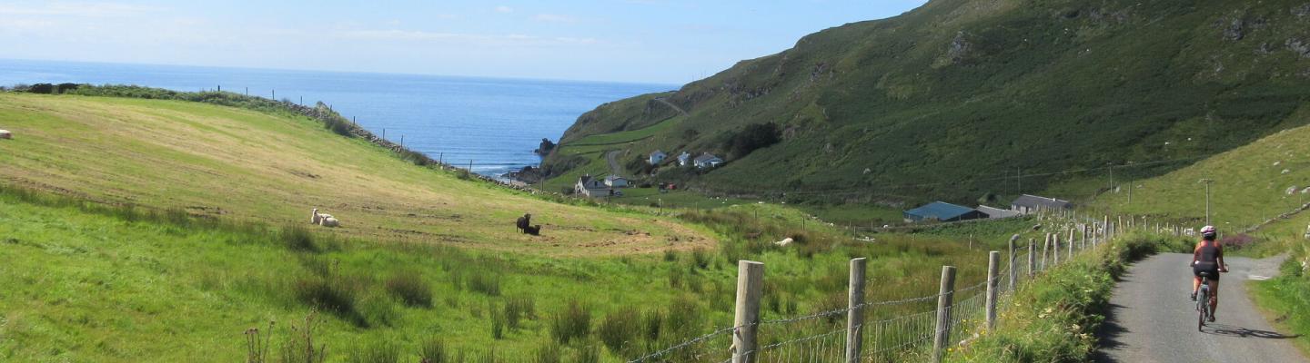 Cycling along the irish nature