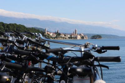 Island Rab by bike and boat